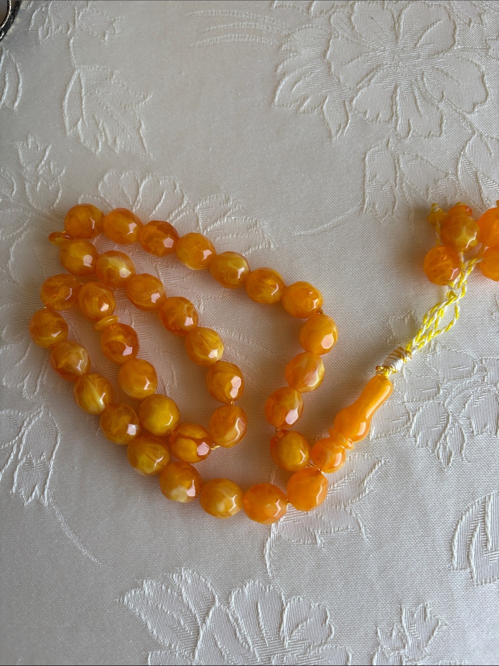 Faceted Orange Beaded Prayer